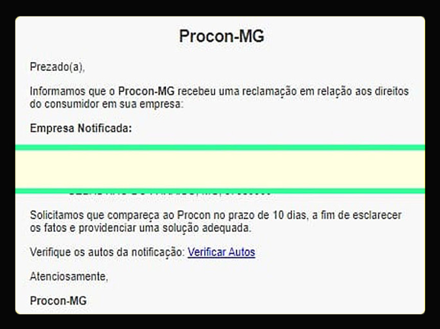 Procon alerta sobre golpe de email 'reclamação de consumidor